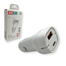 Телефонное азу 1 usb / 2 type c, dc 12-24v, цвет белый