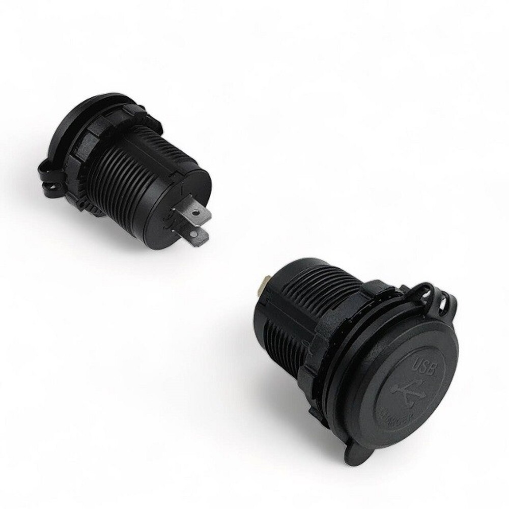 Врезной разъем USB на 2-порта QC 3.0, 12V/24V, с крышкой Врезной разъем USB на 2-порта QC 3.0, 12V/24V, с крышкой