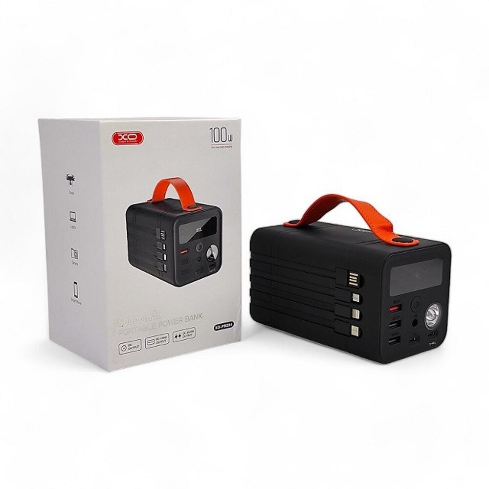 Зу power bank на 60 000 mAh, USB 2, TYPE-C, QC 3.0+PD, 100 вт, дисплей, черный Зу power bank на 60 000 mAh, USB 2, TYPE-C, QC 3.0+PD, 100 вт, дисплей, черный