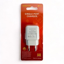 Телефонное сетевое зу 1 usb, 2.1 a, цвет белый