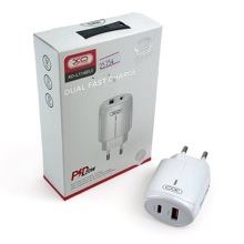 Телефонное сетевое зу 2 (usb-a + usb-c) 20 w, цвет белый