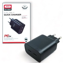 Телефонное сетевое зу 2 type-c, 35 вт, цвет черный