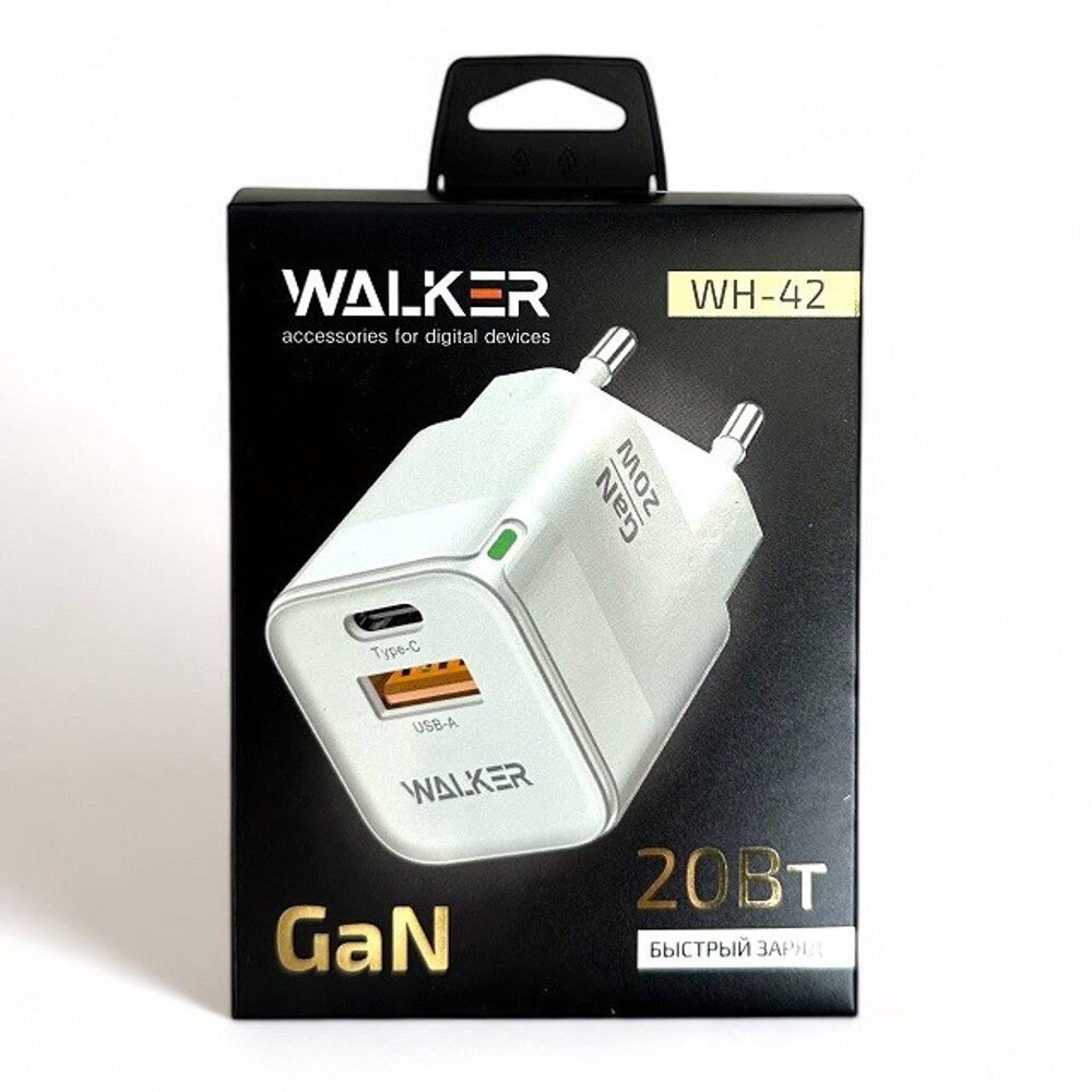 Телефонное сетевое зу 1 usb + 1 type-c, 3 a, 20вт, цвет белый Телефонное сетевое зу 1 usb + 1 type-c, 3 a, 20вт, цвет белый