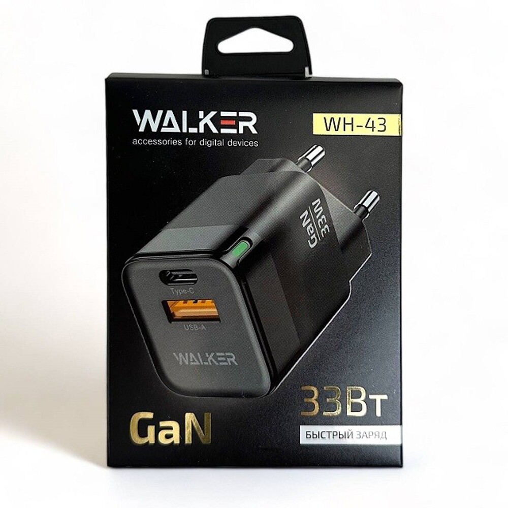 Телефонное сетевое зу 1 usb + 1 type-c, 3а, 33 вт, цвет черный Телефонное сетевое зу 1 usb + 1 type-c, 3а, 33 вт, цвет черный