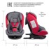 Автокресло CRUISER Isofix (0-36 кг, группа 0,1,2,3), Isofix, цвет серый/красный Автокресло CRUISER Isofix (0-36 кг, группа 0,1,2,3), Isofix, цвет серый/красный