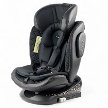 Автокресло (0-36 кг, группа 0,1,2,3) HB-636, Isofix, BLACK ЭкоКожа, Поворотная база (Мишутка)