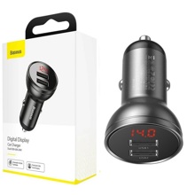 Телефонное азу 2 usb, 4,8 а, led-дисплей, цвет серый