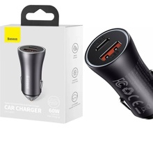 Телефонное азу 1 usb / 1 type-c, 60 w, цвет темно-серый