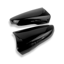 Накладка зеркала лада Гранта под повторитель в стиле м зеркал бмв (черный глянец) (Компл)