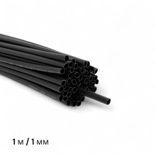 Набор термоусадочных трубок 50 шт * 1 м, 2,0/1,0 мм, цвет черный