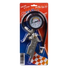 Пистолет подкачки колёс грузовой с механическим манометром 0-16 Bar, (дюралюминиевый корпус)