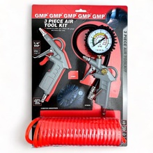 Набор пневмоинструмента: пистолет продувочный со шлангом/ пистолет для накачки шин на блистере, шланг 5м