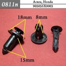 Автокрепеж для Honda, Hyundai, Kia, Acura 90505SX0003 (90505-SX0-003) (50шт)