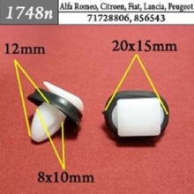 Автокрепеж для Peugeot, Citroen, Alfa Romeo, Fiat, Lancia 71728806, 856543 (50шт)