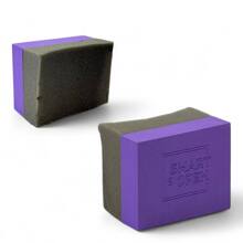 Аппликатор для нанесения составов на шины авто, поролонновый в форме полумесяца, цвет фиолетовый