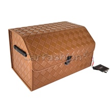 Сумка органайзер в багажник TOUR с замком из эко-кожи, цвет коричневый (размеры 51*31*30 см)