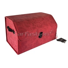 Сумка органайзер в багажник VOYAGE с замком из эко-кожи, цвет красный (размеры 51*31*30 см)