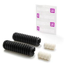 Буфер хода сжатия задней стойки PROFI для ваз-2110, 2 буфера пенополиуретан белый + 2 чехла резина черная