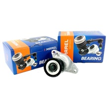 Натяжитель приводного ремня с роликом (гур+кондиционер) RENAULT / LADA (металлический) MAGNUM