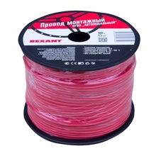 Провод пгва 1х 1,5 мм красный, омедненный алюминий, мини-бухта 100 метров
