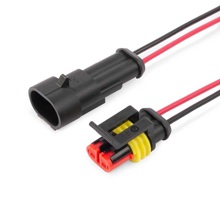 Разъем герметичный автомобильный рга-2п с проводом (5шт)