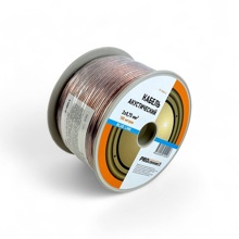 Провод акустический пгва/пвам 2х0,75 мм 100м, Алюминий/медь, цвет прозрачный