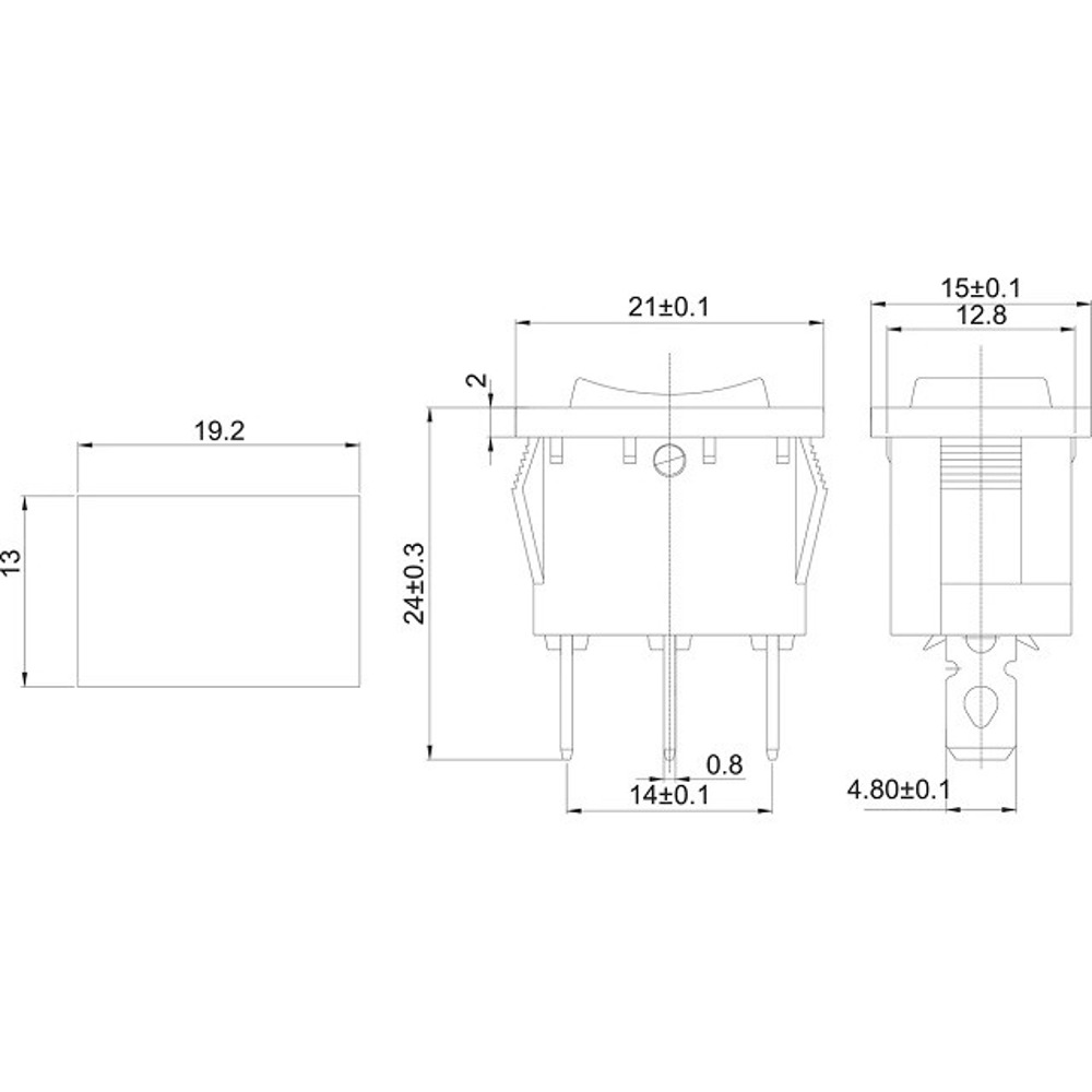 Переключатель клавишный 250V 6а (3с) ON-OFF-ON с нейтралью Mini (RWB-205, SC-768), красный, 10 шт Переключатель клавишный 250V 6а (3с) ON-OFF-ON с нейтралью Mini (RWB-205, SC-768), красный, 10 шт