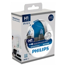 Лампа H1 галогенная 55W 12V White Vision +W5W (2шт комплект)