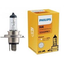 Лампа H4 галогенная 60/55W 12V Vision Premium +30% (1шт)