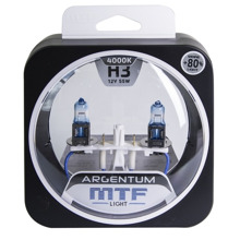 Лампа H3 галогенная 55W 12V Argentum 4000к +80% (2шт комплект)