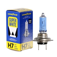 Лампа H7 галогенная 55W 12V Super White (1шт)