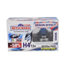 Лампа H4 галогенная 60/55W 12V Super White Xenon effect +50% (2шт комплект)