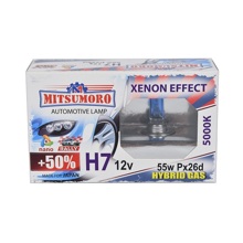 Лампа H7 галогенная 55W 12V Super White Xenon effect +50% (2шт комплект)