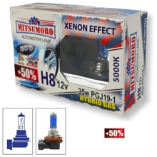 Лампа H8 галогенная 35W 12V Super White Xenon effect +50% (2шт комплект)