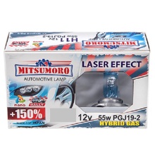 Лампа H16 галогенная 19W 12V Laser effect +150% (2шт комплект)