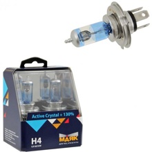 Лампа H4 галогенная 60/55W 12V Crystal +130% (2шт комплект)