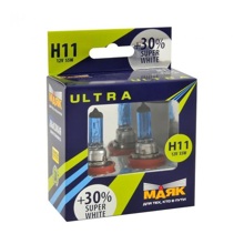 Лампа H11 галогенная 55W 12V Super White +30% (2шт комплект) 82110SW +30