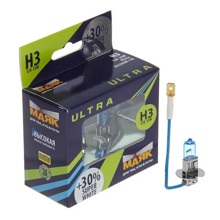 Лампа H3 галогенная Ultra 55W 12V Super White +30% (2шт комплект)