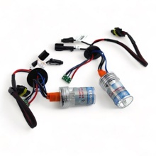 Лампа ксенон.+галоген н 15 5000к 12v c проводом (Комплект 2шт)