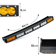 Противотуманная фара универсальная изогнутая 83см 12-24V