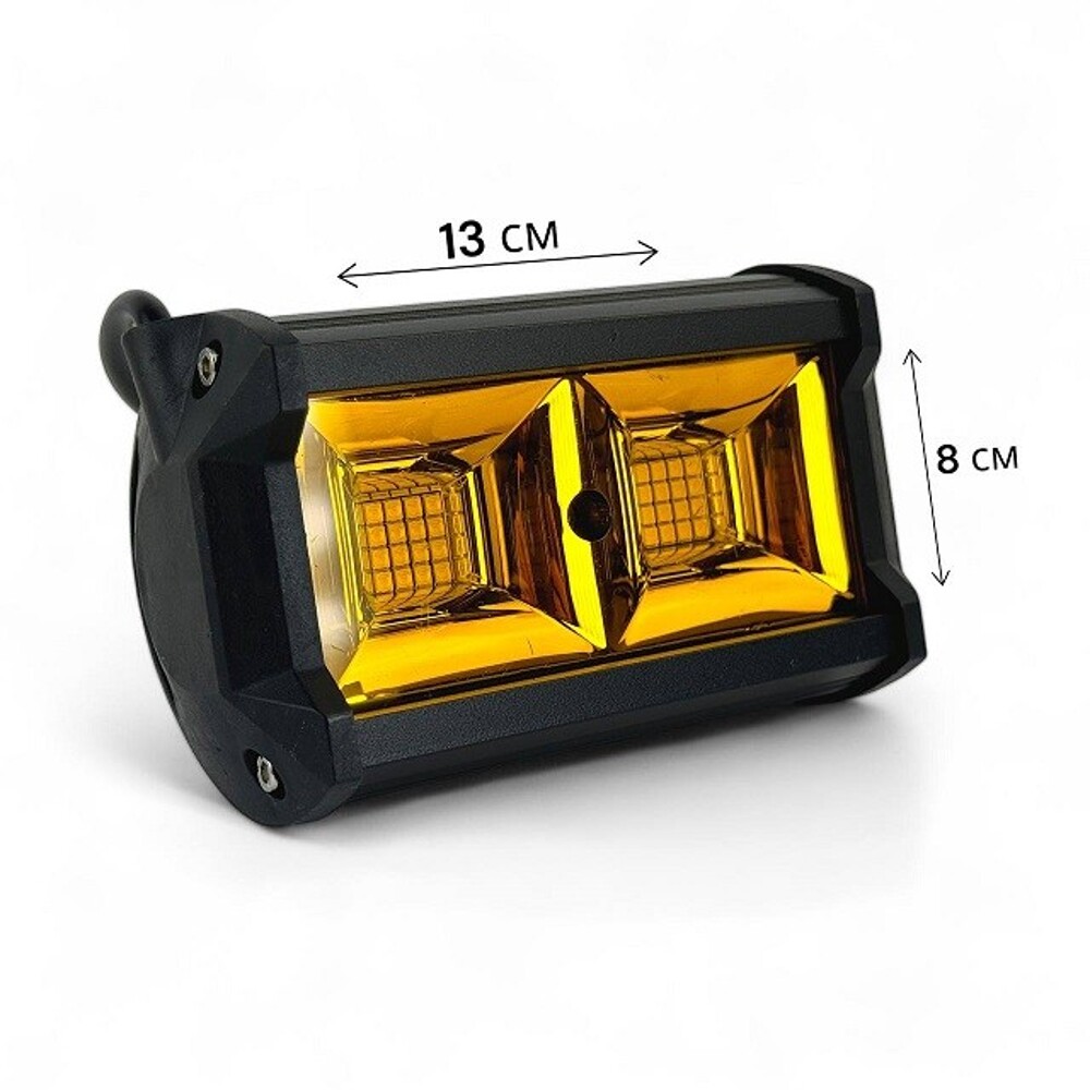 Противотуманная фара светодиодная 72W желтая (1шт) Противотуманная фара светодиодная 72W желтая (1шт)