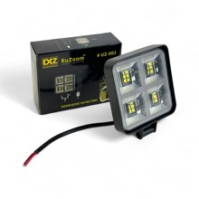 Противотуманная фара светодиодная квадратная 12W 1200Lm 84*84*20мм 12-24V (1шт) /UZ-001