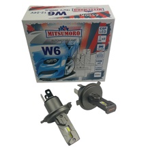 Светодиодные лампы H4 W6 CSP LED 6500K 4000Lm 16Wх2 12V (2шт)