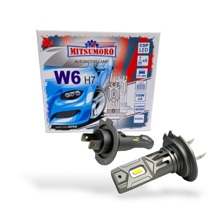 Светодиодные лампы H7 W6 CSP LED 6500K 4000Lm 16Wх2 12V (комплект 2шт)