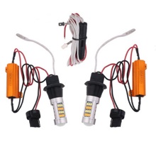 Светодиод T20 7443 (W21/5W). 42SMD с обманкой, ходовой огонь + указатель поворота 12v (2шт)