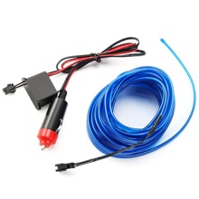 Неоновая нить для подсветки салона синяя 3 метра