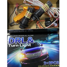 Светодиод T20 7443 (W21/5W). 96SMD с обманкой, ходовой огонь + указатель поворота 12v (2шт)