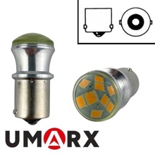 Светодиод S25 1156 (P21W BA15S) 51 SMD 2835 FPS CERAMIC LENS 9-24V Y желтая 1конт