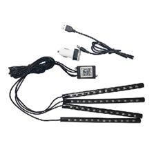 Светодиодная подсветка ног салона USB+прикуриватель с BLUETOOTH