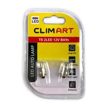 Светодиод T8 BA9S 2SMD T4W 12V Clim Art (2шт блистер)